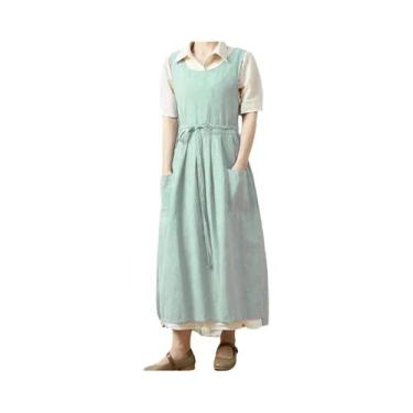 Imagem de Avental Retro De Algodão Para Mulheres, Ideal Para Cozinha, Confeitari