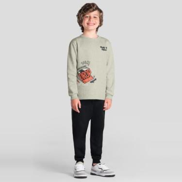 Imagem de Conjunto infantil menino em moletom de skate Brandili, 4, Cinza