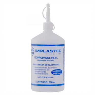 Imagem de Álcool Isopropanol 99,8% Implastec, 500ml, Bico Aplicador, Limpeza em 