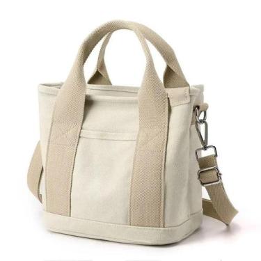 Imagem de Bolsa de Ombro Pequena Feminina - Moderna, em Lona, com Zíper Reforçad