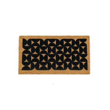 Imagem de Capacho Retangular Fibra De Coco Base PVC 60x33cm - Geométrico 1