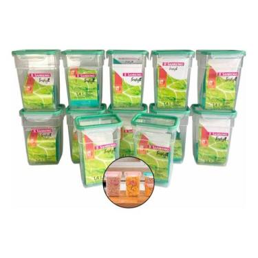 Imagem de Kit 12 Pote Multiuso Freshy Plástico Freezer Sanremo Sr1760 1,4 L