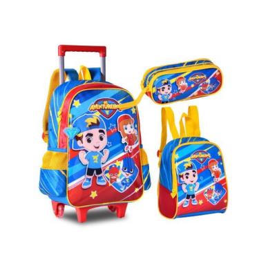 Imagem de Kit Mochila de Rodinha Lancheira Estojo Os Aventureiros AV2794K - CLIO