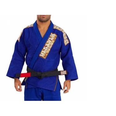 Imagem de Kimono f300 jiu jitsu preto haganah adulto -, Azul, A4