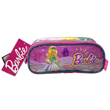 Imagem de Estojo Escolar Duplo Estampa Personagem Boneca Barbie Princesa - Luxce