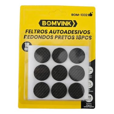 Imagem de Kit 18 Feltros Adesivos Protetores Pequenos 2,5 Cm Cadeira A - Bomvink
