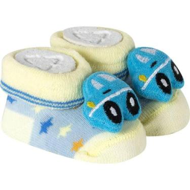 Imagem de Meia Bebê Pantufa Divertida Recém Nascido Menino Algodão Confortável M