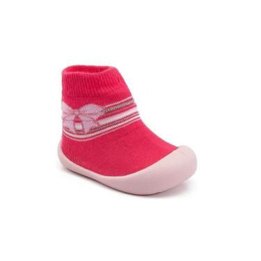 Imagem de Meia Com Sola Baby Rosa Pink Klin, 21, Rosa