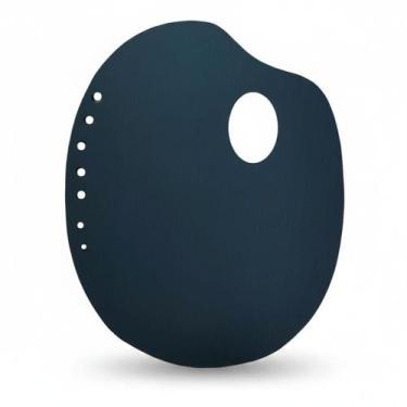 Imagem de Paleta de Pintura Godê Preta 31x26cm Formato Anatômico Oval com Cavida