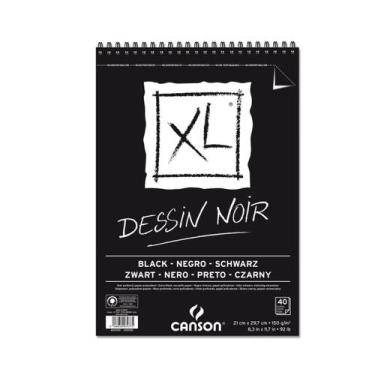 Imagem de Bloco Papel Canson XL Dessin Noir 40 Folhas A4 150g
