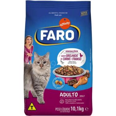 Imagem de Ração Faro carne e frango grelhado para gato adulto