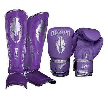 Imagem de Kit Boxe Muay Thai Luva Caneleira Olimpo Legendary Edition - Olimpo Es