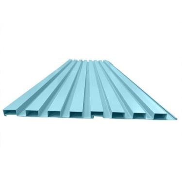 Imagem de Painel Ripado em Placa 100x0,15cm (10,5m²) PVC + 20 Cantoneiras Azul B