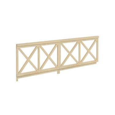 Imagem de Grade de Proteção Dupla 100cm Casatema MadeiraOriginals Marrom