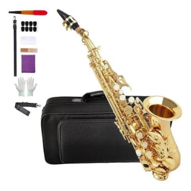 Imagem de Saxofone Alto Vedo Latão Bb Kit Completo Sax Com Estojo E Acessórios, 