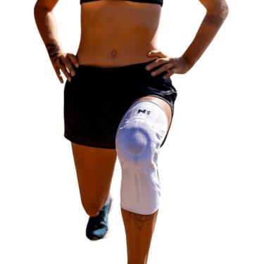 Imagem de Joelheira N1 Sport Pro Knit 3D para Estabilidade no Joelho com Gradiente de Compressao Almofada de Silicone Branco P