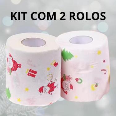 Imagem de Kit Com 2 Papel Higiênico Especial Natalino 20m Sortido - Nala
