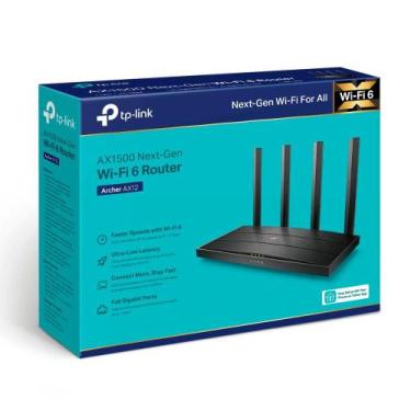 Imagem de Roteador TP-Link Archer AX12 WI-FI 6 AX1500 Dual Band Gigabit 4 Ant (V