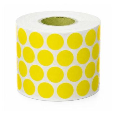 Imagem de Etiqueta Bolinha Amarela Com 5000 Unidades - BLULABEL