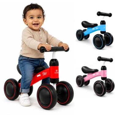 Imagem de Bicicleta de Equilíbrio Infantil Andador Para Bebês Sem Pedal 4 Rodas 