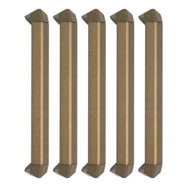 Imagem de 5 Uni Puxador Slim Gaveta Armario Movel Alumínio 128mm Trip (Bronze Fosco)