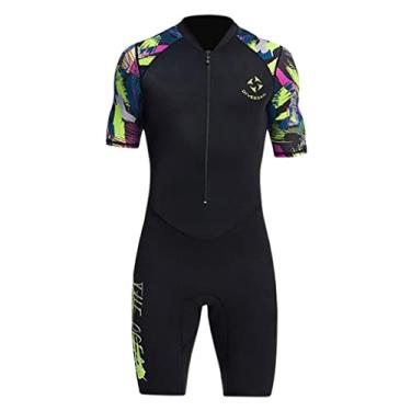 Imagem de shamjina de 1,5 mm, de de inteiro com zíper frontal de para, snorkeling, surfe, eu