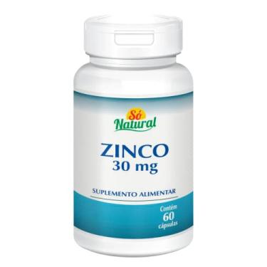 Imagem de Zinco 30 mg 60 Cápsulas Só Natural