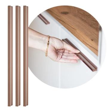 Imagem de 3 Puxador Guarda Roupa ASA Gaveta Armário Racks Retro 256mm (Cobre Fosco)