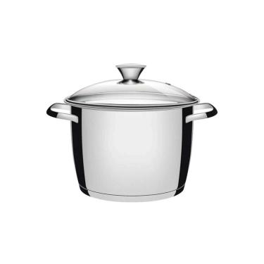 Imagem de Caldeirão Tramontina Allegra em Aço Inox com Fundo Triplo e Tampa de Vidro 22 cm 5,5 L Tramontina