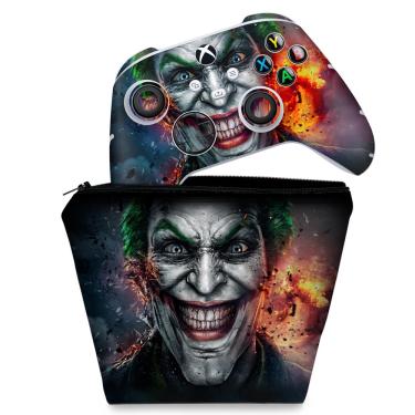 Imagem de Capa Case e Skin Adesivo Xbox Series S X Controle - Coringa Joker