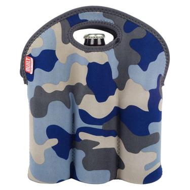 Imagem de BUILT TOTE PORTA GARRAFA 29x27x2cm NEOPRENE AZUL 6 GARRAFAS