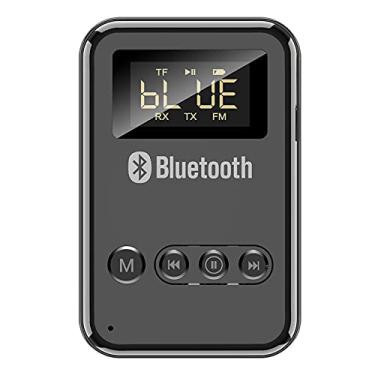 Imagem de Vbestlife Receptor Bluetooth, receptor transmissor Bluetooth 5.0 de 2 em 1, adaptador de áudio sem fio para carro FM adaptador de áudio digital para monitor digital