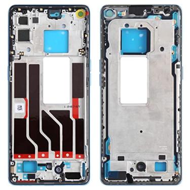 Imagem de HONGYAN Peças de substituição de telefone celular Placa de moldura de quadro LCD da casa frontal original para oppo reno5 pro 5g pdsm00, pdst00, cph2201 Acessórios telefônicos