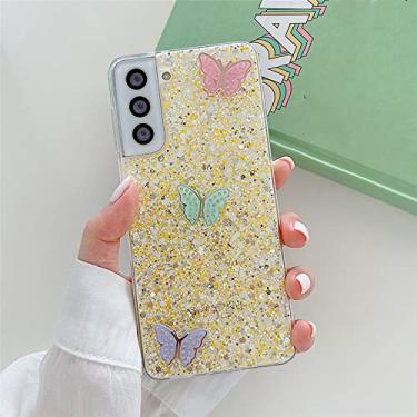 Imagem de Capa de telefone Glitter Butterfly para Samsung A72 A51 A71 A52 A32 S21 Plus S20 FE Note 20 10 Ultra Soft à prova de choque bumper tampa traseira, T2, para Samsung S20 FE