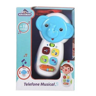 Imagem de Brinquedo Telefone Celular Infantil Musical /Luz/Som Elefante - Adijom