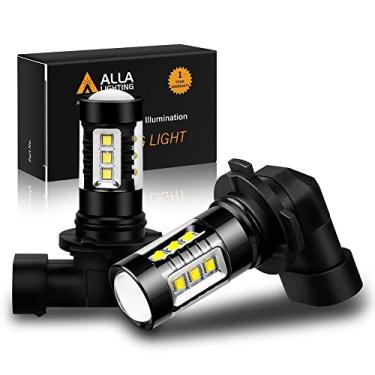 Imagem de Alla Lighting 9006 lâmpadas LED de neblina extremamente brilhante 9006 lâmpada LED 80W alta potência Osram Chipsets LED 9006 lâmpadas 12V HB4 9006 lâmpadas de neblina para carros caminhões SUVs vans, 6000K xenon branco