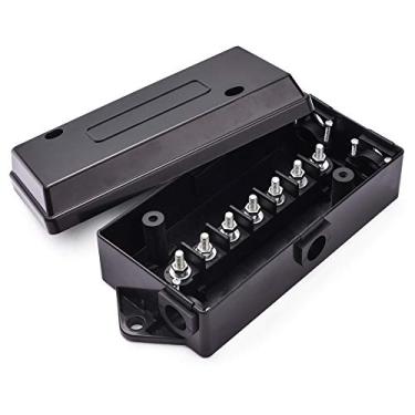 Imagem de SnowyFox Conector de fio elétrico Caixa de junção de chicote de fios de 7 grupos para trailers trailers trailers de reboque de luz de barco Refiação de 7 vias Conectores de fio de reboque