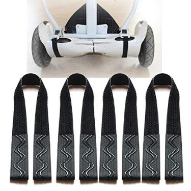 Imagem de Woyeainy Pacote com 4 alças ajustáveis para fixação de assento de hoverboard. Alças extras de substituição para acessórios de kart correias de substituição de kart para hoverboard com gel ondulado