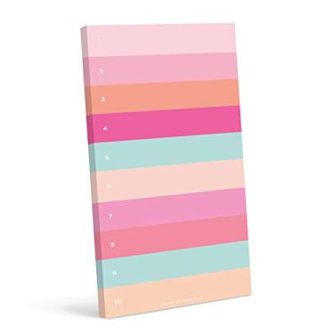 Imagem de Bliss Collections Bloco de notas para lista de tarefas com 50 folhas destacáveis, lista de cores motivacional de 11,4 x 19,5 cm para organizar e rastrear objetivos de vida, hábitos, conquistas, lembretes, prioridades e observações