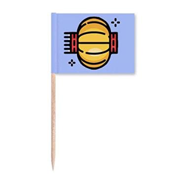 Imagem de Linda lanterna de artigo chinês, palito, bandeiras, marcadores, decoração de festa