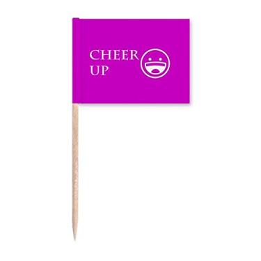 Imagem de Marcadores de palito de dente Happy Expressive Happy Positive Decoração de festa