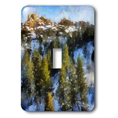 Imagem de 3dRose Interruptor de interruptor único Lsp_38660_1 Pinho Colorado Floresta e Montanha