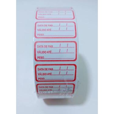 Imagem de 1333 Etiquetas Etiqueta Validade Fabricação Peso Tarja 29X15 - Gt