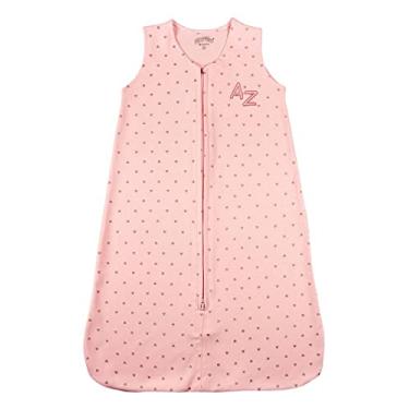 Imagem de Casulo de Bebê para Menina em Suedine Estampado – Saco de Dormir com Estampa de Corações(Rosa,P)
