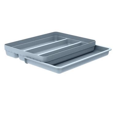 Imagem de Organizador De Gaveta Extensível Porta Utensílios Cozinha Logic 36x28 cm Azul Glacial