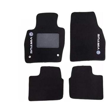 Imagem de Kit Tapete Carpete Volkswagen Virtus 2018 Até 2020 Preto