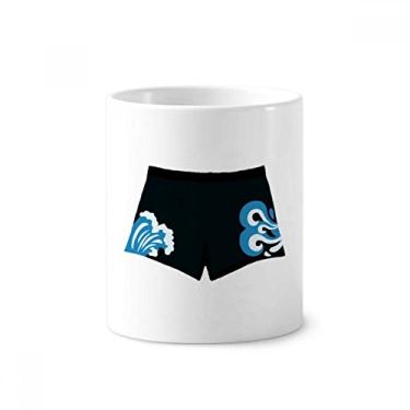 Imagem de Black Trunks Spray Ilustração Padrão Escova de Dentes Caneca, Suporte de Cerâmica Suporte Lápis