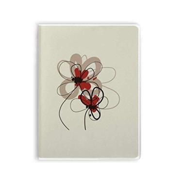 Imagem de Caderno de decoração com pintura de plantas de flores, capa de goma para diário