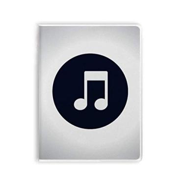 Imagem de Caderno de anotações musicais branco com capa macia para diário