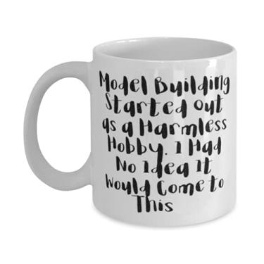 Imagem de Caneca Epic Model Building de 325 ml, 425 g, a construção do modelo começou como um hobby inofensivo. Eu não tinha ideia, diversão para homens e mulheres, férias